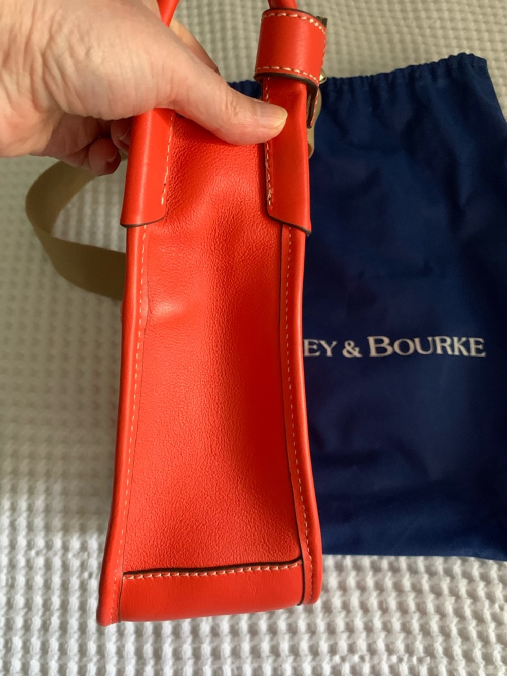 Dooney & Bourke Penrose 25 Messenger Bag Tangerine NWT - Picture 6 of 11